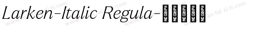 Larken-Italic Regula字体转换